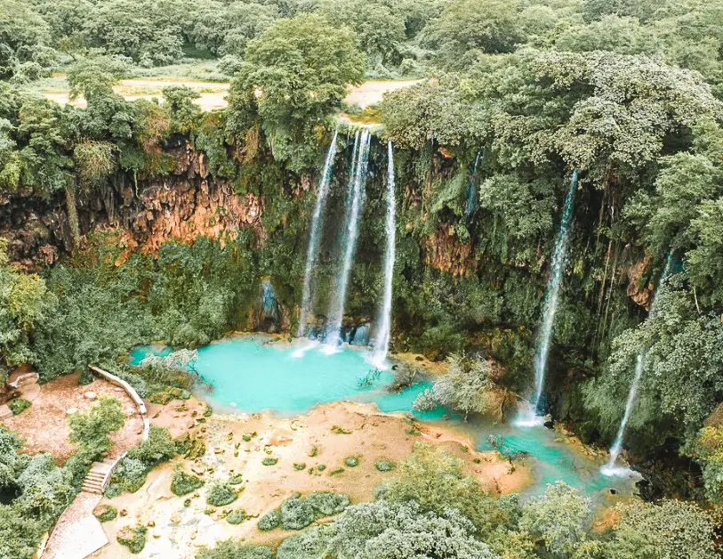 Ayn Athum waterfall in salalah oman