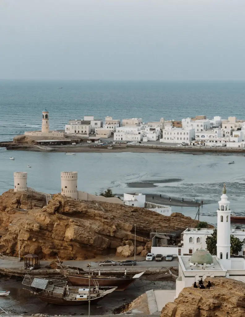 Sur a coastal town in Oman known for its fortresses and lighthouse