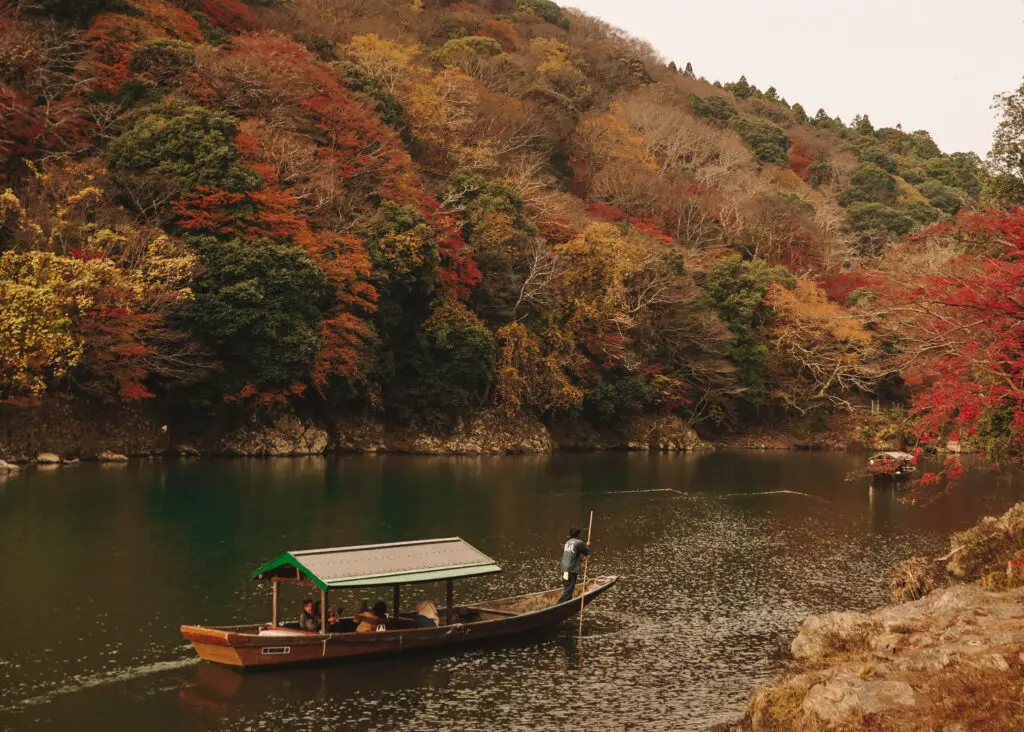 Autumn colors in Arashiyama, in Kansai Japan