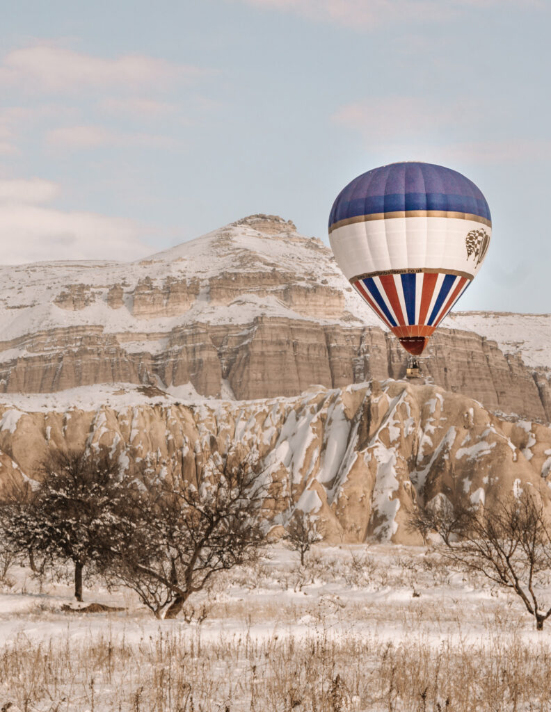 a hot air balloon over cappadocia