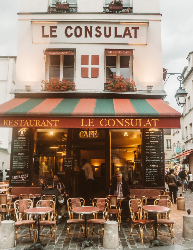 A cafe in Montmartre, Paris