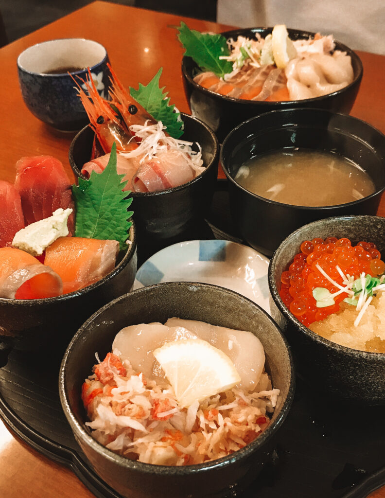 japanese seafood and sahimi