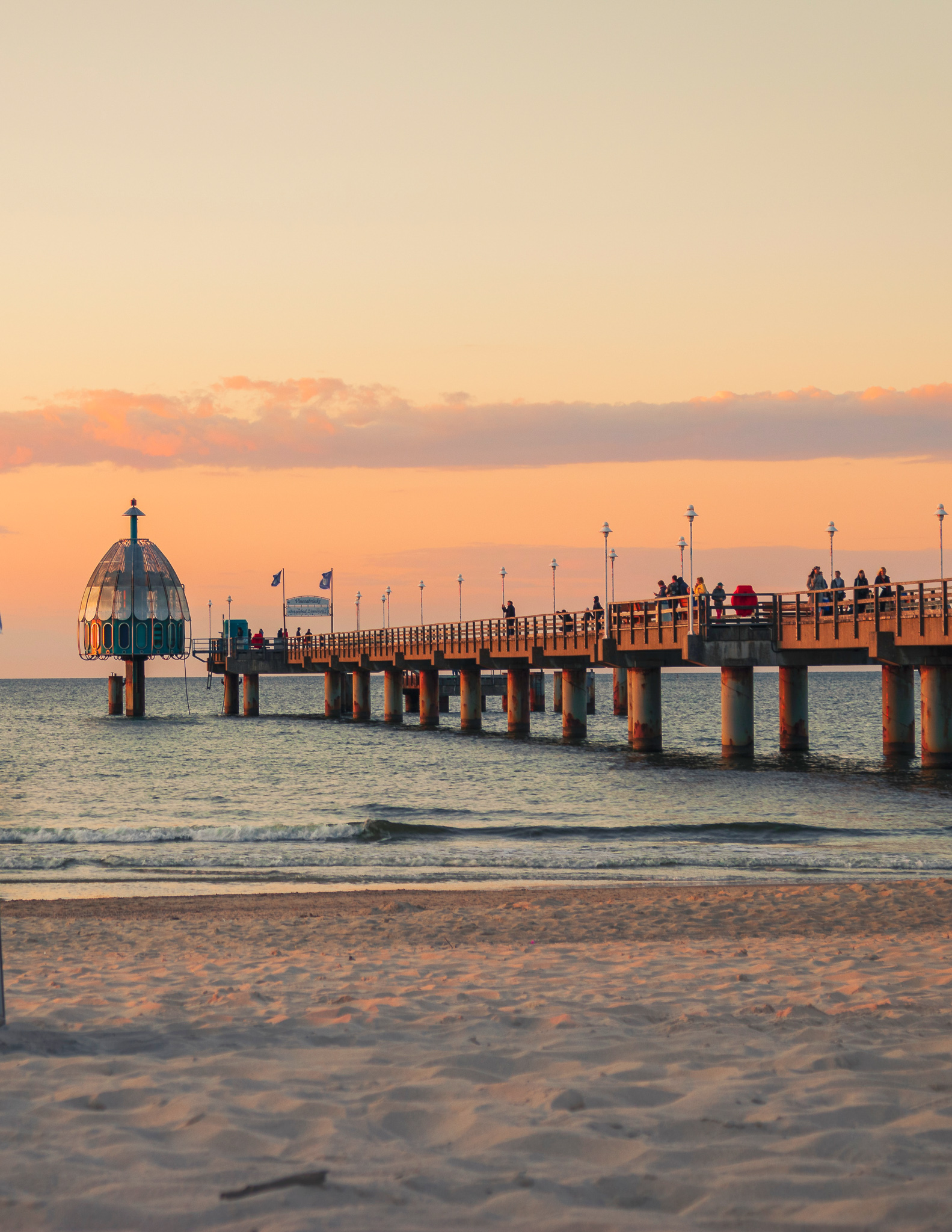a beach at sunset in poland