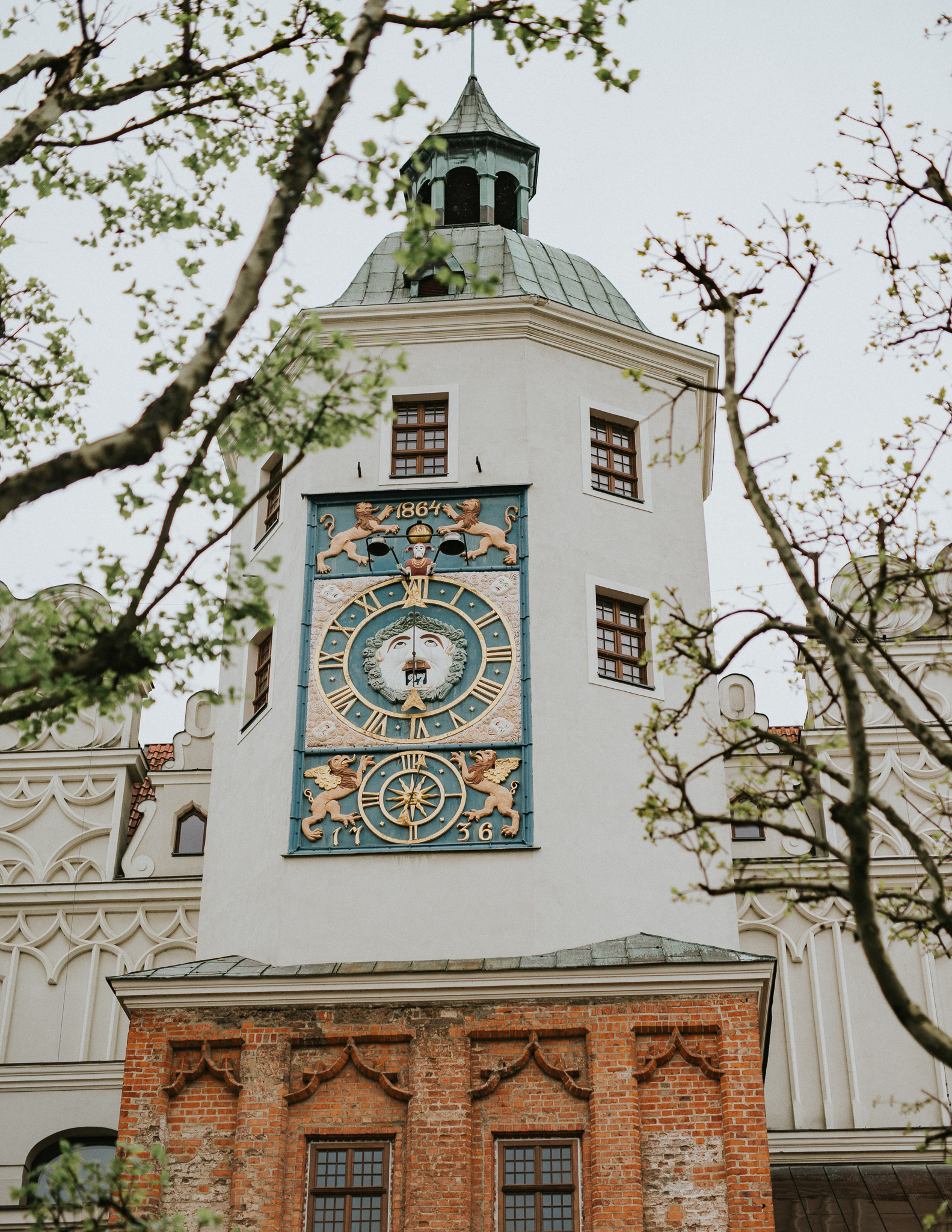 a clock tower in poland