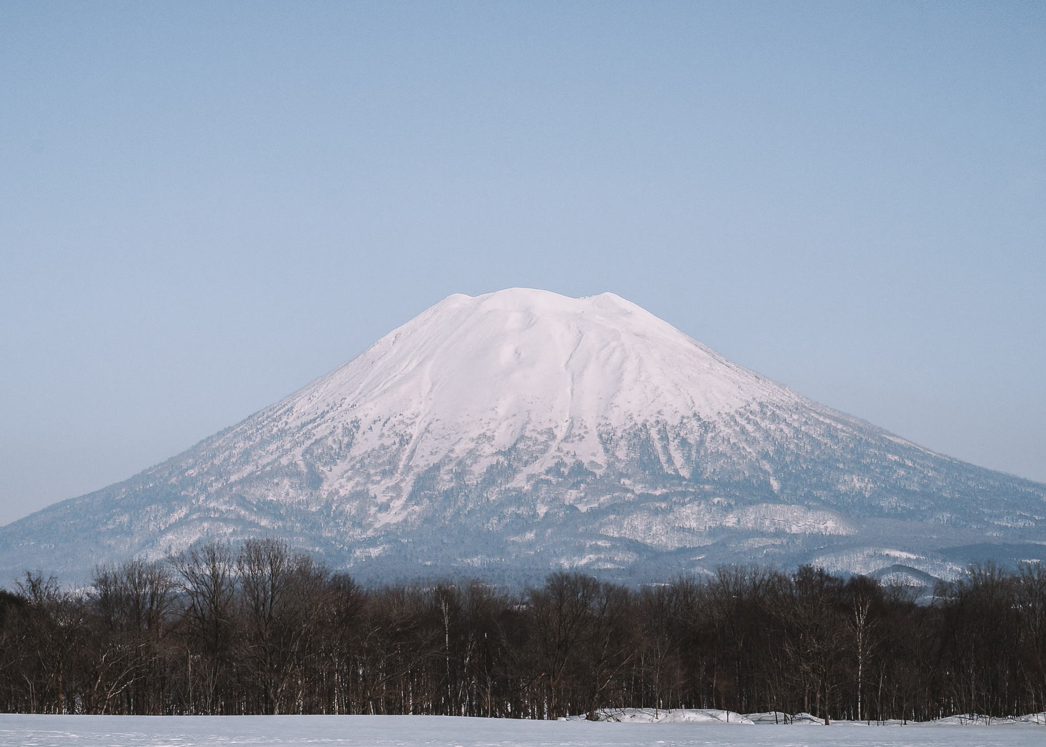 snowy capped Mt. Yotei in Hokkaido