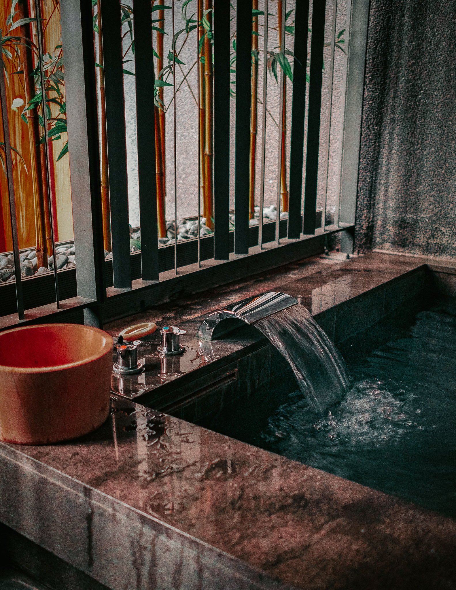 A hot spring bath in Asahidake onsen