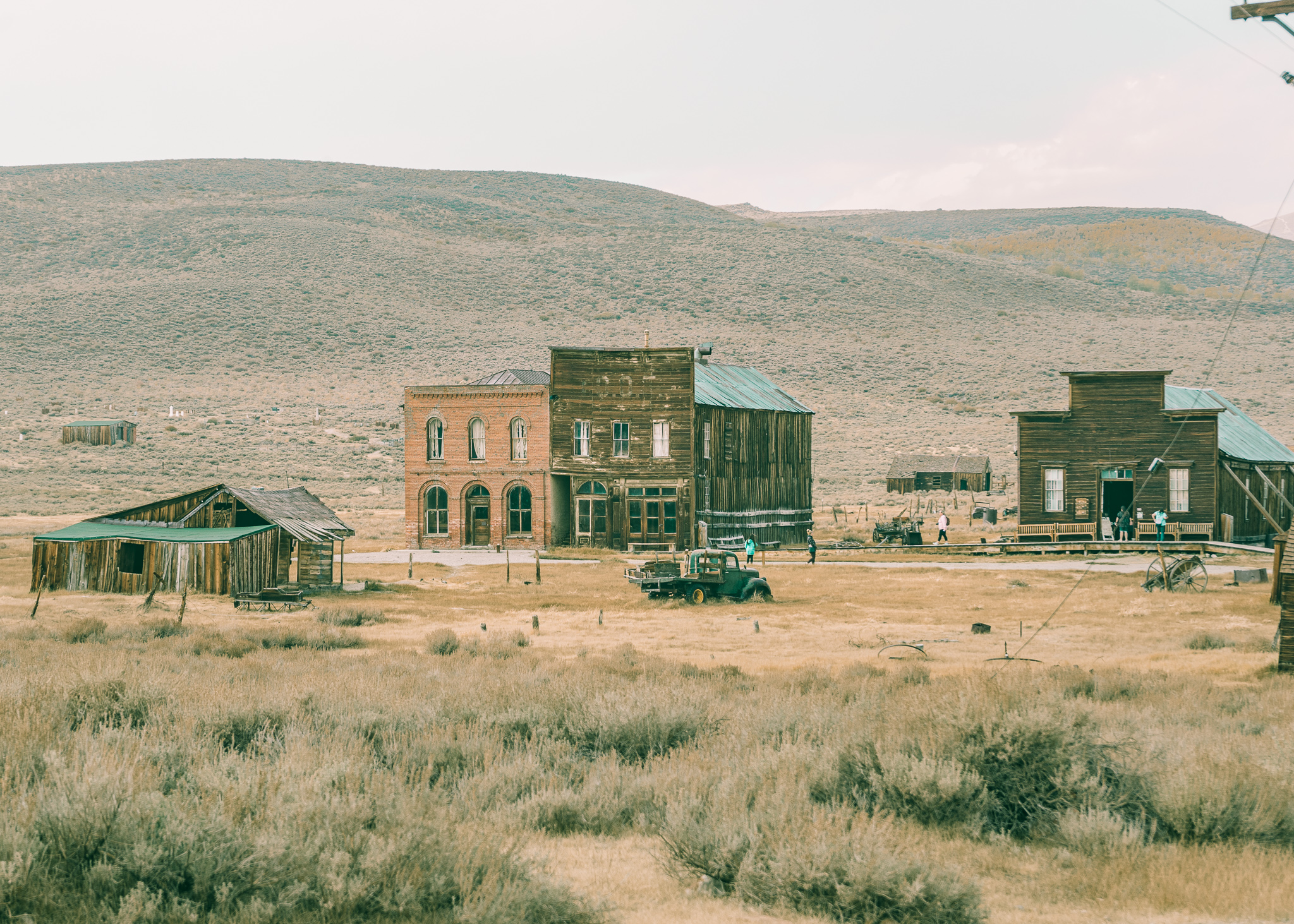 View of the Miner's Hall in Bodie
