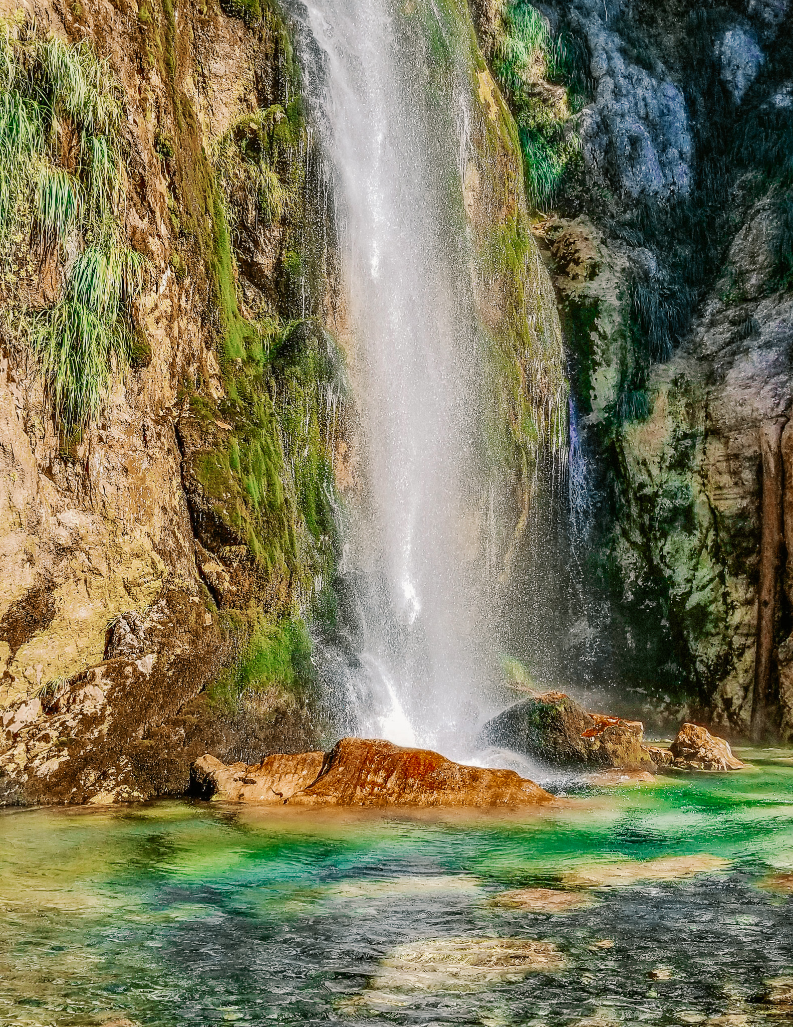 grunas waterfall in Theth in Albania