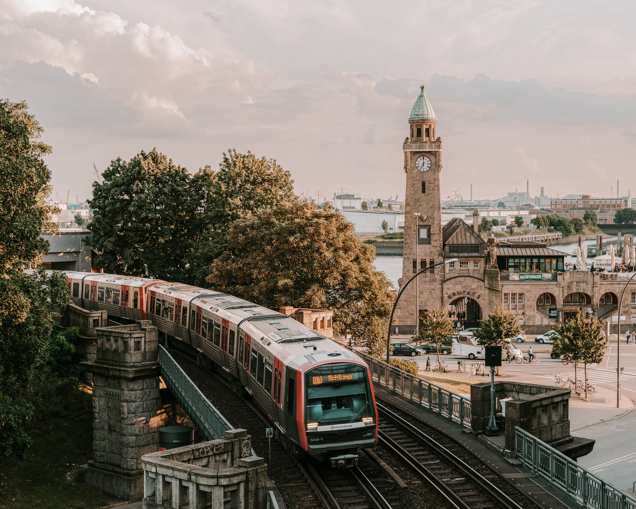  Landungsbrücken during one day in Hamburg