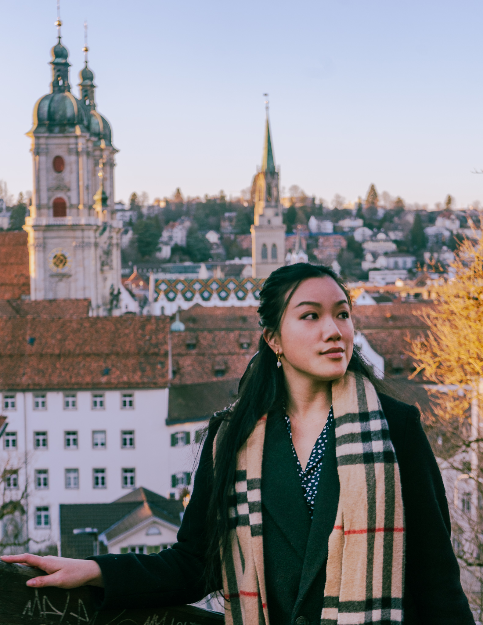 woman in St. gallen in winter