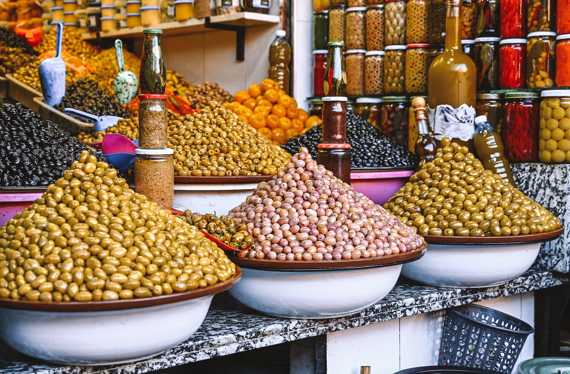Spices and food in a souk in Kuwait