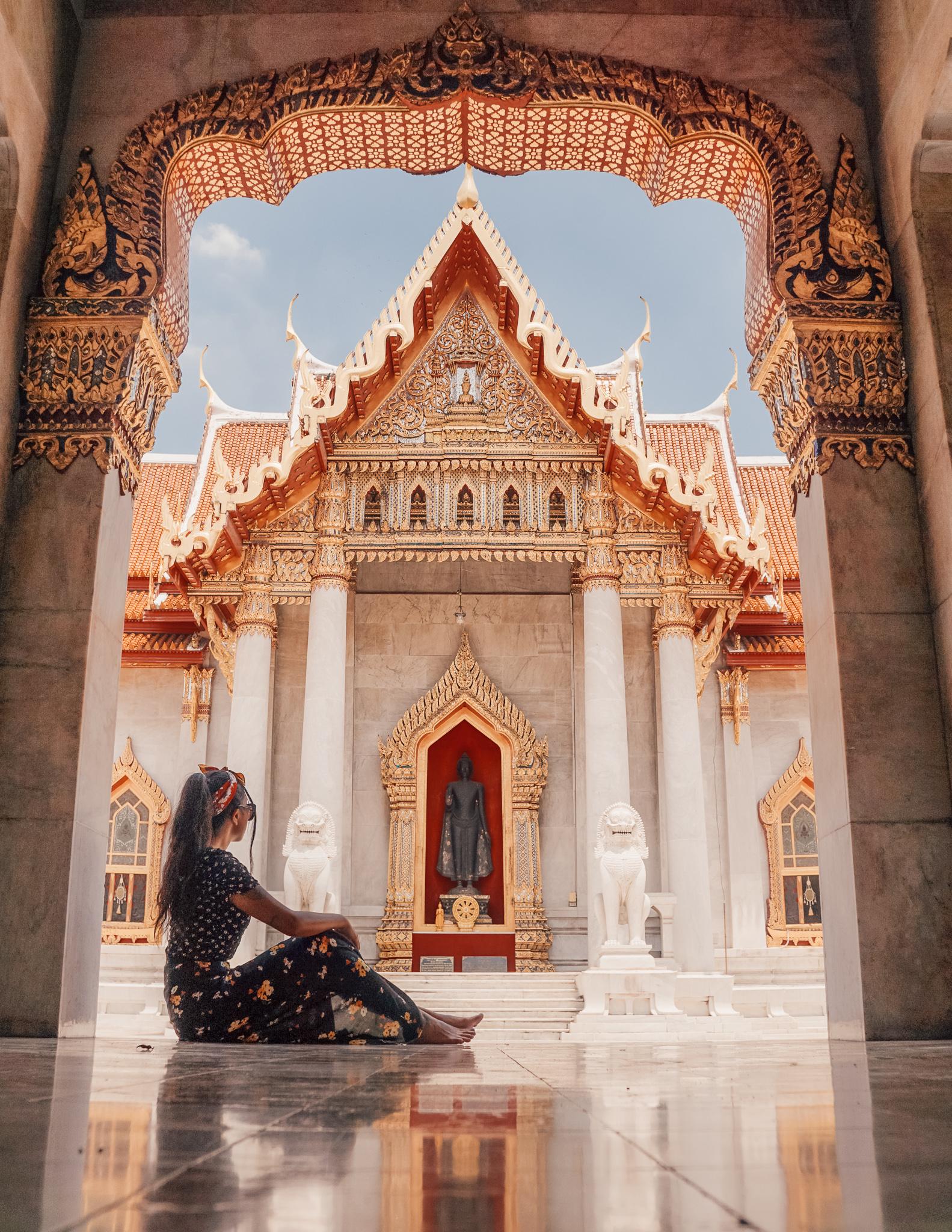 Benchamabophit temple in Bangkok, Thailand.